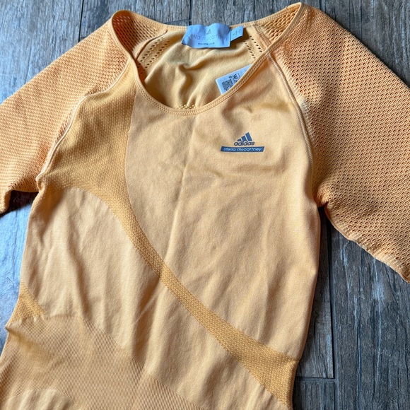 Adidas X Stella McCartney Barricade Orange Mesh Tennis Top Womens small - Picture 3 of 4